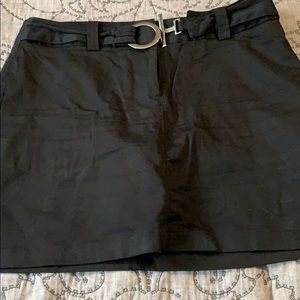 Black shirt with shorts underneath